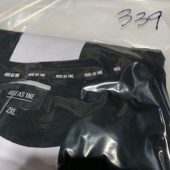 RISE AS ONE long line tunic zip side vents color block crew neck tshirt UNISEX - Picture 8 of 8